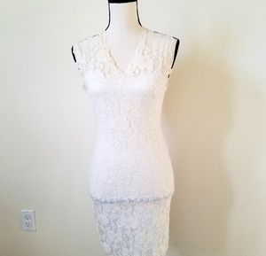 The VINTAGE Shop Women's White Lace Dress